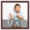 17x17 Solid Wood Picture Frame with UV-Resistant Acrylic & Acid-Free Backing, Available in 6 Finishes: Matte Black, Matte White, Metallic Bronze, Silver, Natural Wood Grain & Mahogany